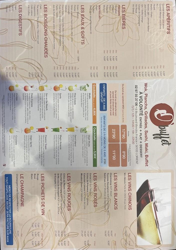 O'BUFFET - Menu Image 1